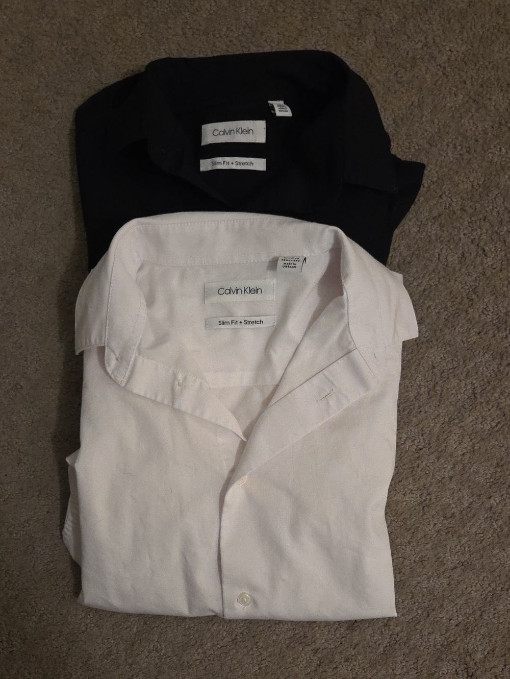 Calvin Klein Boy's Button Up Dress Shirt - 2 Pack